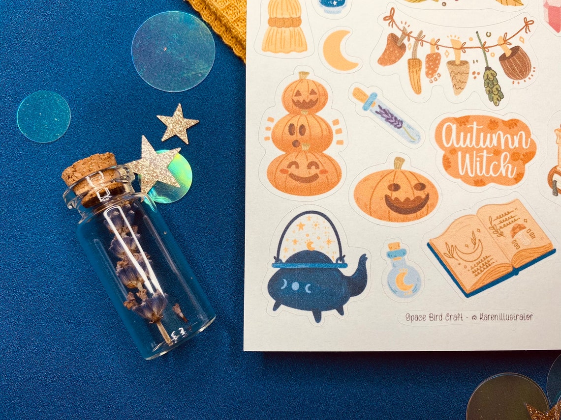 Autumn Witch Sticker Sheet