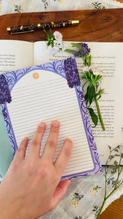 Purple Flower Letter Paper - Notepad A5 To Do